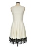 Express 100% Polyester Solid Ivory Cocktail Dress Size 6 - photo 2