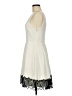 Express 100% Polyester Solid Ivory Cocktail Dress Size 6 - photo 5