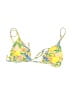 Aurelle Print Yellow Swimsuit Top Size M - photo 1