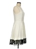 Express 100% Polyester Solid Ivory Cocktail Dress Size 6 - photo 4