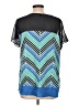 Ann Taylor 100% Polyester Blue Short Sleeve Blouse Size L - photo 2