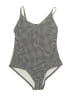 Kona Sol Houndstooth Gray One Piece Swimsuit Size L - photo 1