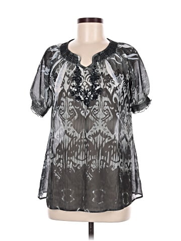 NY Collection Short Sleeve Blouse (view 1)