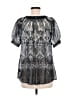 NY Collection 100% Polyester Silver Short Sleeve Blouse Size M - photo 2