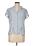 Covington Stripes Blue Short Sleeve Blouse Size L - photo 1