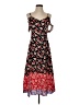 Express 100% Rayon Floral Red Casual Dress Size S - photo 1