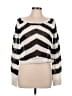 Bebe Chevron-herringbone Ivory Pullover Sweater Size M - photo 1