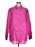 Gap 100% Linen Color Block Pink 3/4 Sleeve Button-Down Shirt Size L - photo 1