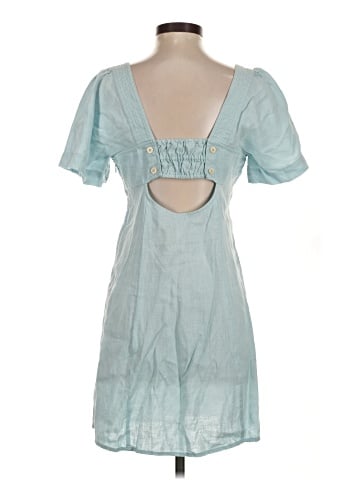 Madewell Square-Neck Mini Dress in 100% Linen (view 2)