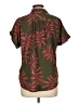 A New Day 100% Polyester Tropical Green Short Sleeve Blouse Size L - photo 2