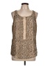 Ann Taylor Tan Sleeveless Blouse Size 10 - photo 1