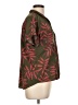 A New Day 100% Polyester Tropical Green Short Sleeve Blouse Size L - photo 4