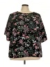 Bobeau Floral Black Short Sleeve Blouse Size 2X - photo 1