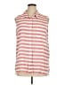 BeachLunchLounge Stripes Pink Sleeveless Button-Down Shirt Size XL - photo 1