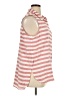 BeachLunchLounge Stripes Pink Sleeveless Button-Down Shirt Size XL - photo 4
