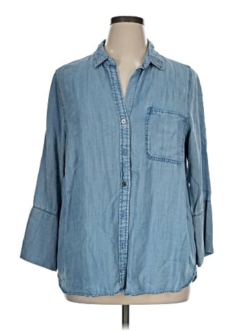 Velvet Heart 3/4 Sleeve Button-Down Shirt (view 1)