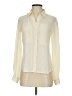 Theory 100% Silk Ivory Long Sleeve Silk Top Size P (petite) - photo 1