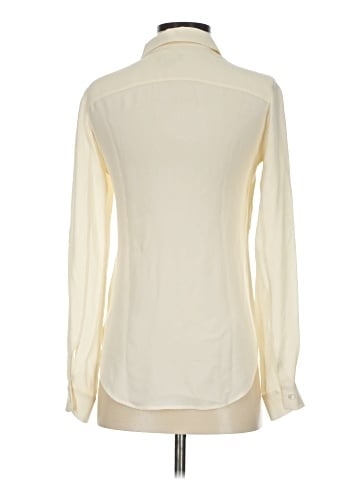 Theory Long Sleeve Silk Top (view 2)