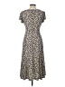 Perceptions Animal Print Gray Casual Dress Size 12 Petite - photo 2