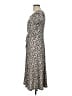 Perceptions Animal Print Gray Casual Dress Size 12 Petite - photo 5