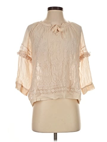 Ulla Johnson Short Sleeve Silk Top (view 1)
