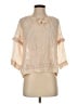 Ulla Johnson 100% Silk Ivory Short Sleeve Silk Top Size 4 - photo 1