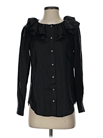 J.Crew Collection Long Sleeve Silk Top (view 1)