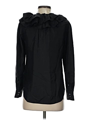 J.Crew Collection Long Sleeve Silk Top (view 2)
