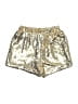 Sincerely Jules Metallic Gold Shorts Size S - photo 2
