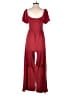 Rewind Solid Burgundy Jumpsuit Size M - photo 2
