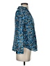 Ann Taylor 100% Polyester Print Blue Long Sleeve Blouse Size S (petite) - photo 4