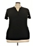 Timeson 100% Polyester Black Short Sleeve Blouse Size XL - photo 1