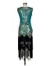 Unbranded 100% Polyester Teal Cocktail Dress Size M - photo 2
