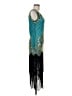 Unbranded 100% Polyester Teal Cocktail Dress Size M - photo 4