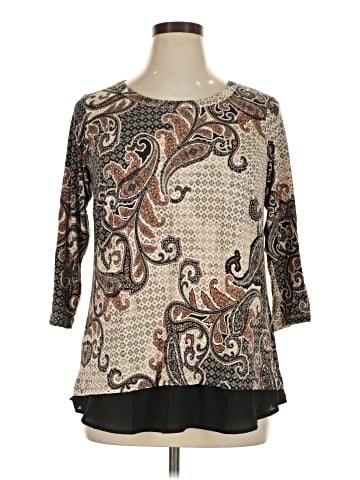 Rose + Olive 3/4 Sleeve Blouse (view 1)