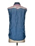 Etienne Marcel 100% Lyocell Blue Sleeveless Button-Down Shirt Size S - photo 2