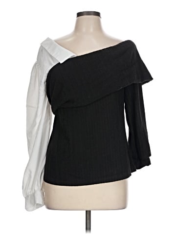 Shein Curve 3/4 Sleeve Blouse (view 1)