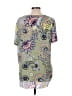 Spense 100% Polyester Paisley Green Short Sleeve Blouse Size M - photo 2