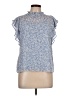 Monteau 100% Polyester Blue Short Sleeve Blouse Size L - photo 1