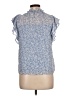 Monteau 100% Polyester Blue Short Sleeve Blouse Size L - photo 2