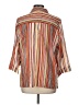 Koret Stripes Orange 3/4 Sleeve Button-Down Shirt Size L - photo 2