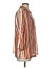 Koret Stripes Orange 3/4 Sleeve Button-Down Shirt Size L - photo 4