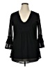 89th & Madison 100% Polyester Black 3/4 Sleeve Blouse Size XL - photo 1