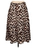 Talbots 100% Polyester Animal Print Brown Casual Skirt Size 8 Petite - photo 2