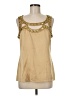 Cache Gold Sleeveless Silk Top Size M - photo 1