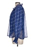 Ann Taylor LOFT 100% Polyester Blue Long Sleeve Blouse Size L - photo 5