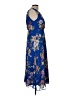 Lulus 100% Polyester Floral Blue Cocktail Dress Size L - photo 4