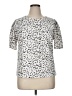 MELLODAY Animal Print White Short Sleeve Top Size XL - photo 1
