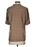Calvin Klein 100% Polyester Print Brown Short Sleeve Blouse Size S - photo 2