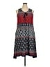 One World Print Blue Casual Dress Size 2X - photo 1